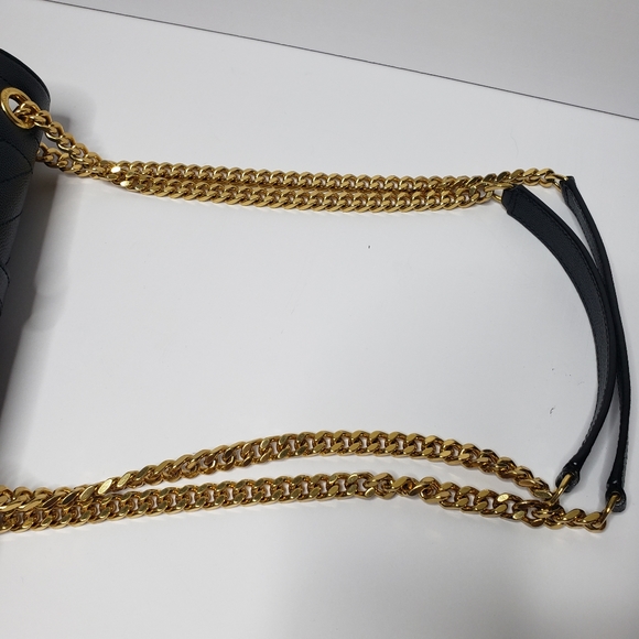 YSL Envelope Medium Chain Bag in Mix Matelassé Grain De Poudre Embossed Leather - Picture 12 of 16